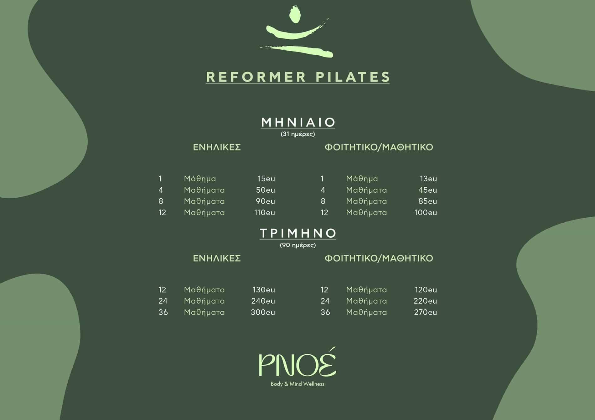 Πακέτα Συνδρομών - Pnoe - Body & Mind Wellness